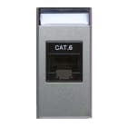 AVE - Presa RJ45 CAT6 UTP non schermata Allumia S44 colore Grigio Tech finitura lucida 1 Mod.