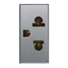 AVE - Presa euroamericana. Allumia S44. colore Grigio Tech. 2P+T 16A 250V finitura lucida 1 Mod.