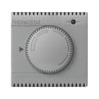 AVE - Termostato elettronico con manopola. Allumia S44. colore Grigio Tech. 230V NA+NC 5A finitura lucida 2 Mod.