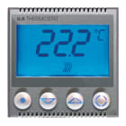 AVE - Termostato elettronico con display. Allumia S44. colore Grigio Tech. 230V NA+NC 2A finitura lucida 2 Mod.