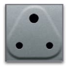 AVE - Presa std inglese. Allumia S44. colore Grigio Tech. 5A 250V 2P+T finitura lucida 2 Mod.