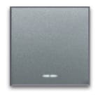 AVE - Tasto con gemma per pulsanti Allumia S44. colore Grigio Tech finitura lucida 2 Mod.