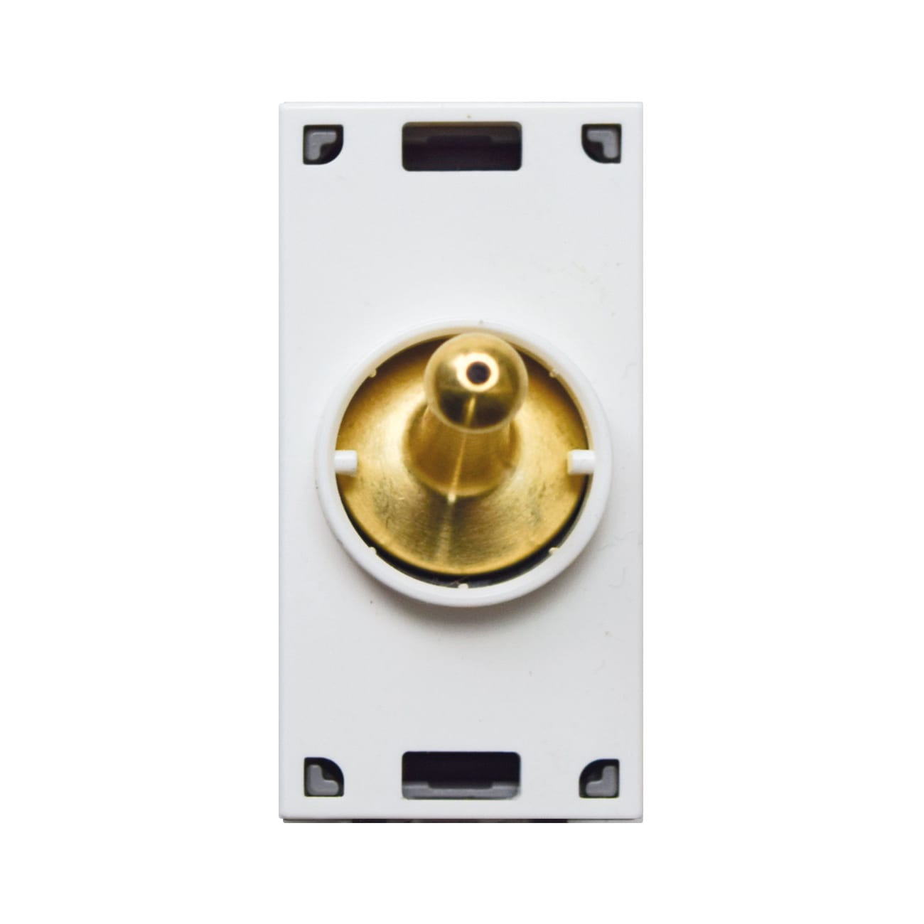 AVE - Commutatore pulsante levetta ottone. England Style S44. 1P 10A 250V  1 Mod.