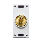 AVE - Commutatore pulsante levetta ottone. England Style S44. 1P 10A 250V 1 Mod.