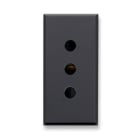 AVE - Presa standard italiano. Tekla S44. colore grigio Tekla. P11 2P+T 10A 250V finitura opaca 1 Mod.