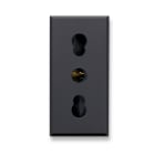 AVE - Presa bipasso Tekla S44. colore grigio Tekla. 2P+T 10/16A 250V finitura opaca 1 Mod.