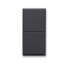 AVE - Doppio pulsante. Tekla S44. colore grigio Tekla. 1P NA+1P NA 10A 250v finitura opaca 1 Mod.