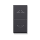 AVE - Doppio pulsante con frecce. Tekla S44. colore grigio Tekla. 1P NA+1P NA 10A 250v finitura opaca 1 Mod.