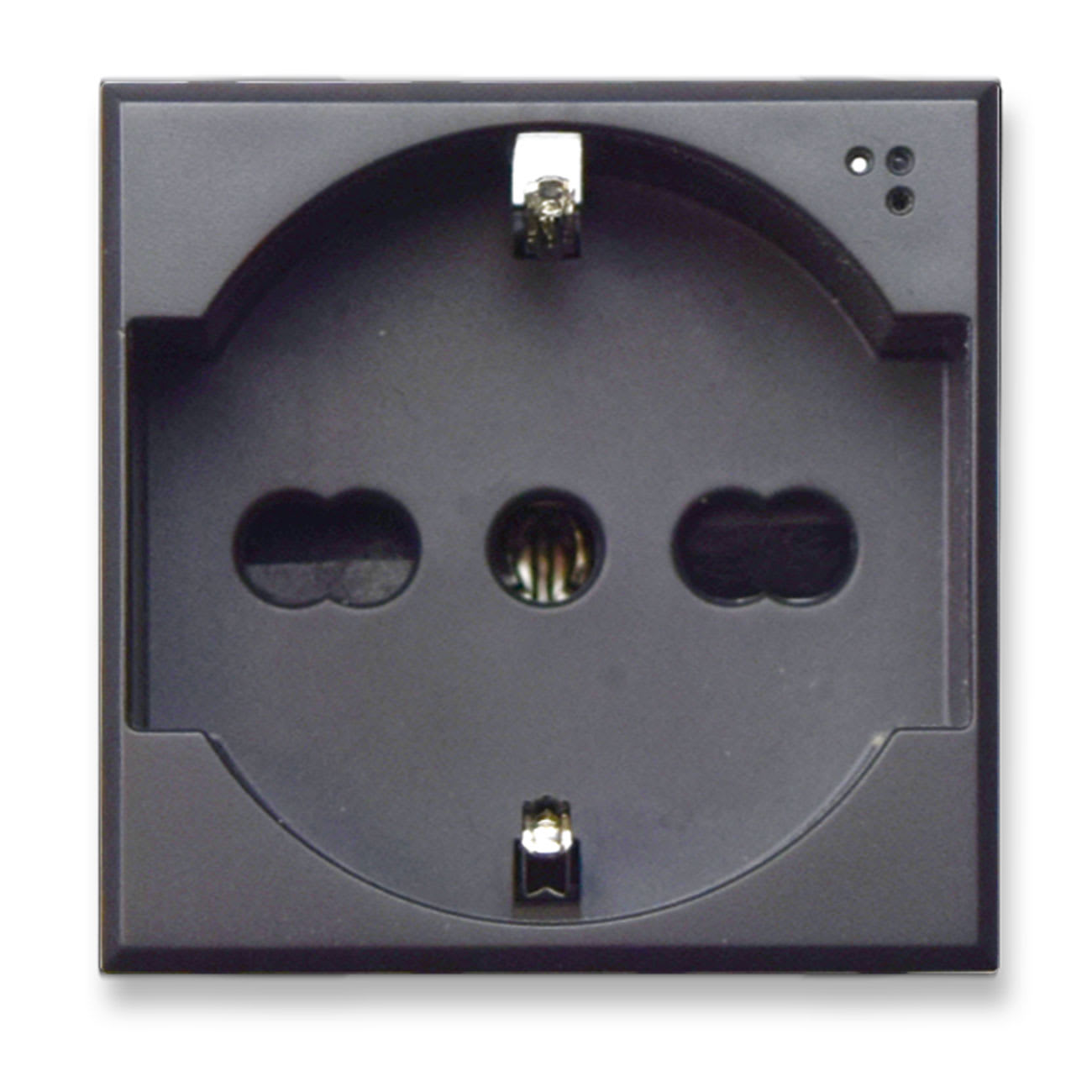 AVE - Presa schuko bipasso. Tekla S44. colore grigio Tekla.  2P+T 10/16A 250V  finitura opaca  2 Mod. 445090/15TS