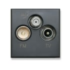 AVE - Presa TVFM/SAT diretta demiscelata 3 uscite. Tekla S44. colore grigio Tekla finitura opaca 2 Mod.