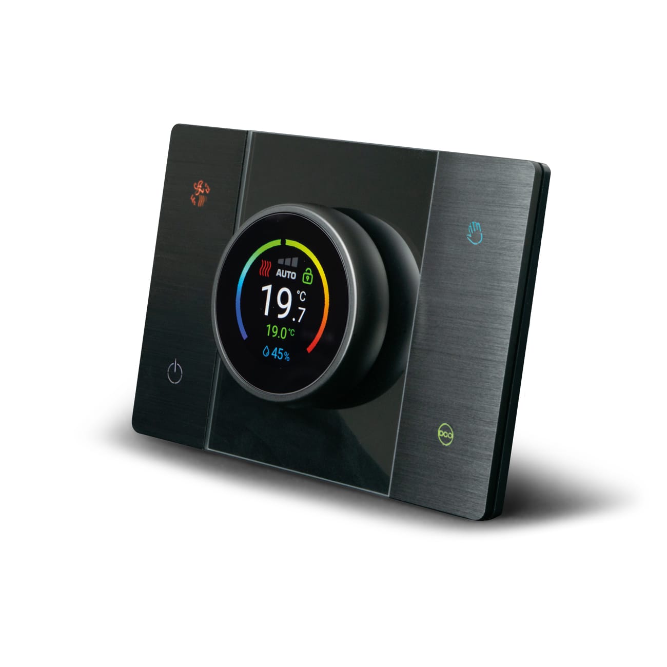 AVE - CRONOTERMOSTATO SMART CONNESSO T44 CON RILEVAZIONE DELL'UMIDITA' AMBIENTE ALLUMINIO ANTRACITE SATINATO