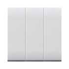 AVE - Triplo deviatore tasti lisci. WHITEK S44. colore bianco. 1P 10AX non illuminabile finitura opaca 2 Mod.