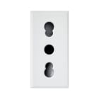 AVE - Presa bipasso WHITEK S44. colore bianco. 2P+T 10/16A 250V finitura opaca 1 Mod.