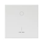 AVE - Interruttore tasto largo con gemma. WHITEK S44. colore bianco. 2P 16AX illuminabile finitura opaca 2 Mod.