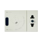AVE - Presa rasoi euroamericana. WHITEK S44. colore bianco 230V 20VA finitura opaca 3 Mod.