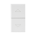 AVE - Doppio pulsante con frecce. WHITEK S44. colore bianco. 1P NA+1P NA 10A 250v finitura opaca 1 Mod.