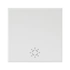 AVE - Tasto simbolo Lampada WHITEK S44. colore bianco finitura opaca 2 Mod.