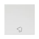 AVE - Tasto simbolo Suoneria WHITEK S44. colore bianco finitura opaca 2 Mod.