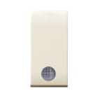 AVE - PULSANTE CON GEMMA LUMINOSA. CLASS S44. NA 1P 10A ILLUMINABILE COLORE RAL 1013 FINITURA LUCIDA 1 MOD.