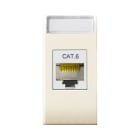 AVE - Presa RJ45 CAT6AS FTP schermata Class S44 colore RAL 1013 finitura lucida 1 Mod.