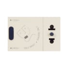 AVE - Presa rasoi euroamericana. Class S44. colore RAL 1013 230V 20VA finitura lucida 3 Mod.