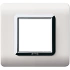 AVE - Placca tecnopolimero S44. in plastica colore bianco RAL9010 2 Mod.