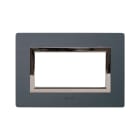 AVE - Placca Vera44 Alluminio. S44 colore antracite. con cornicetta 4 Mod.