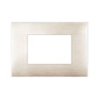 AVE - Placca Tecnopolimero Young S44. colore beige spazzolato 3D 3 Mod.
