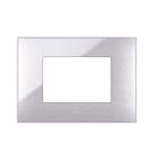 AVE - Placca Tecnopolimero Young S44. colore grigio metallizzato 3 Mod.