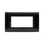 AVE - Placca Tecnopolimero Young S44. colore carbon scuro 3D 4moduli 44PJ04CBS/3D