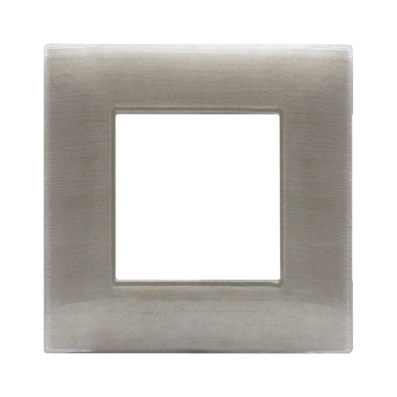 AVE - Placca Tecnopolimero Young S44. colore beige spazzolato 3D  2 Mod.