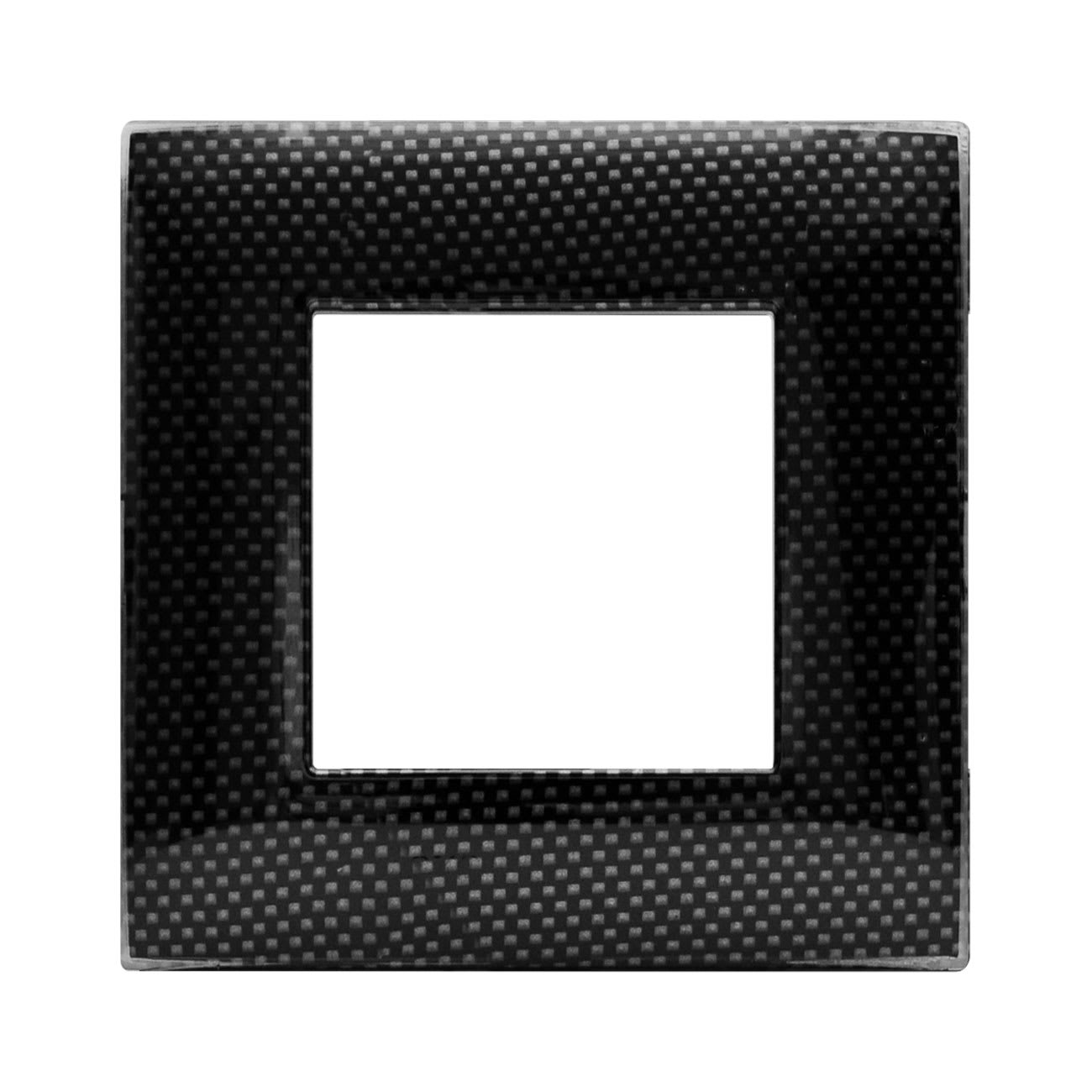 AVE - Placca Tecnopolimero Young S44. colore carbon scuro 3D  2 Mod.