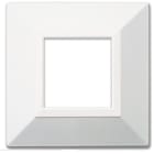 AVE - Placca Zama. S44 colore bianco RAL9010 con cornicetta 2 Mod.