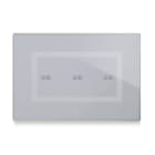 AVE - Placca Touch Vetro. S44 colore grigio 3 comandi. 4 Mod.
