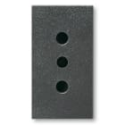 AVE - Presa bipasso Noir S45. colore nero. 2P+T 10A 250V finitura opaca 1 Mod.
