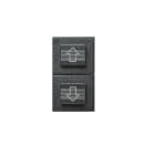 AVE - DOPPIO PULSANTE NOIR S45. CON FRECCE DIREZIONALI 1P 10A NA 1 MOD.
