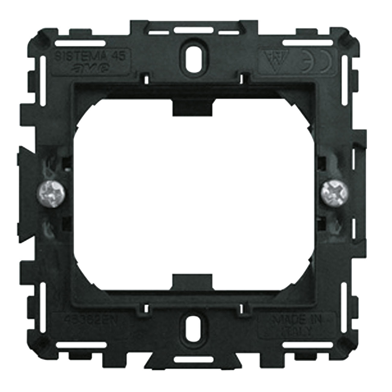 AVE - Armatura 12 moduli per scatola quadra o tonda 60mm accoppiabile in orizzontale o verticale con griffe