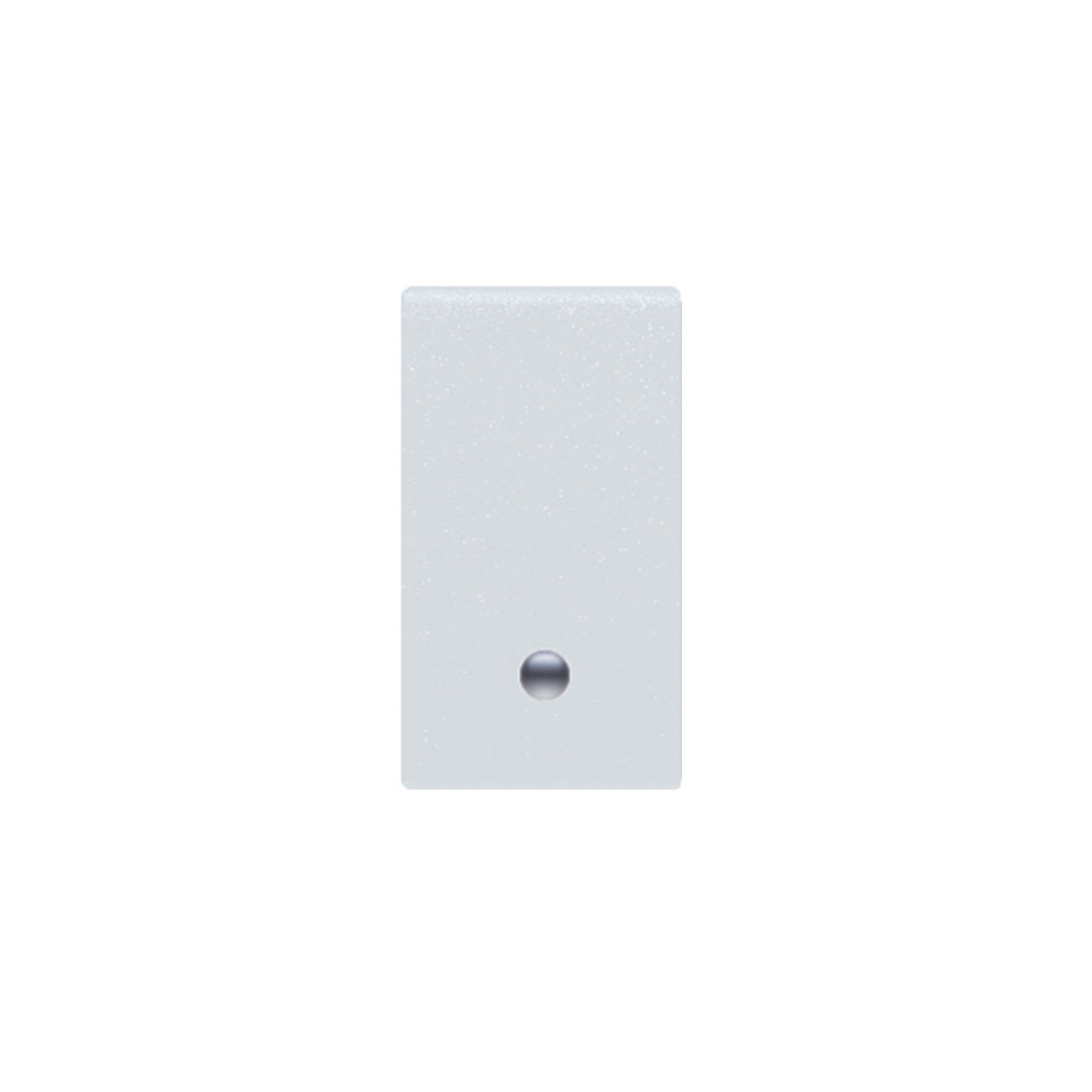 AVE - Pulsante con gemma RAL S45. colore bianco RAL7035. 1P 10A  finitura lucida  1 Mod.