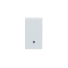 AVE - Pulsante con gemma RAL S45. colore bianco RAL7035. 1P 10A finitura lucida 1 Mod.