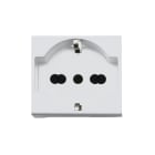 AVE - Presa schuko bipasso RAL S45. 2P+T 10/16A colore bianco RAL7035 2 Mod.
