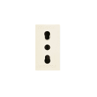 AVE - Presa bipasso Blanc S45. colore RAL 1013. 2P+T 10/16A 250V finitura lucida 1 Mod.