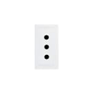 AVE - Presa bipasso Banquise S45. colore RAL 9016. 2P+T 10A 250V finitura lucida 1 Mod.