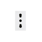 AVE - Presa bipasso Banquise S45. colore RAL 9016. 2P+T 10/16A 250V finitura lucida 1 Mod.
