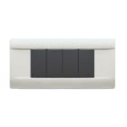 AVE - Placca Ral S45. sabbiata in tecnopolimero colore grigio ral 7035 4 Mod.