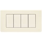 AVE - Placca in tecnopolimero colore bianco blanc 4 Mod.