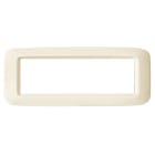 AVE - Placca in tecnopolimero per scatola rettangolare 6 Mod. colore bianco blanc