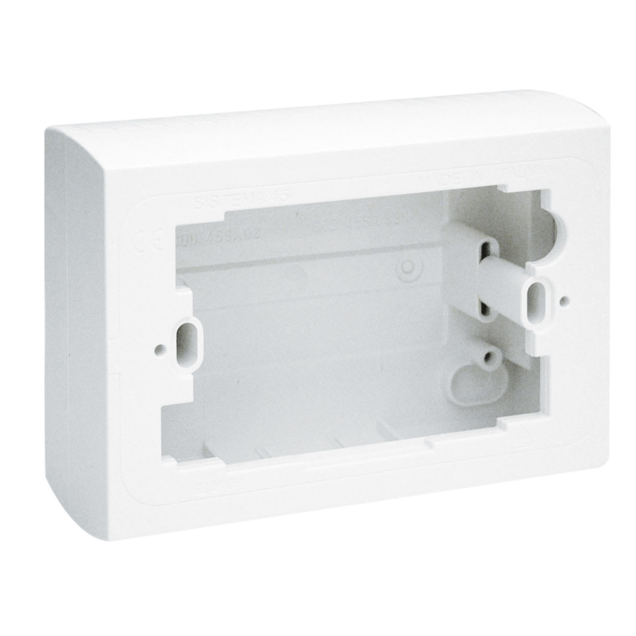 AVE - Scatola parete universale RAL9016 3m completare con placche 45p93.. o 45p03..