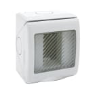 AVE - Contenitore autoportante S45. RAL7035 IP55 linea industriale sportello con membrana cedibile 1 Mod.