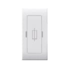 AVE - Portafusibile mini. con trattamento antibatterico. Domus S44. colore RAL 9010. 1P 10A finitura lucida 1 Mod.