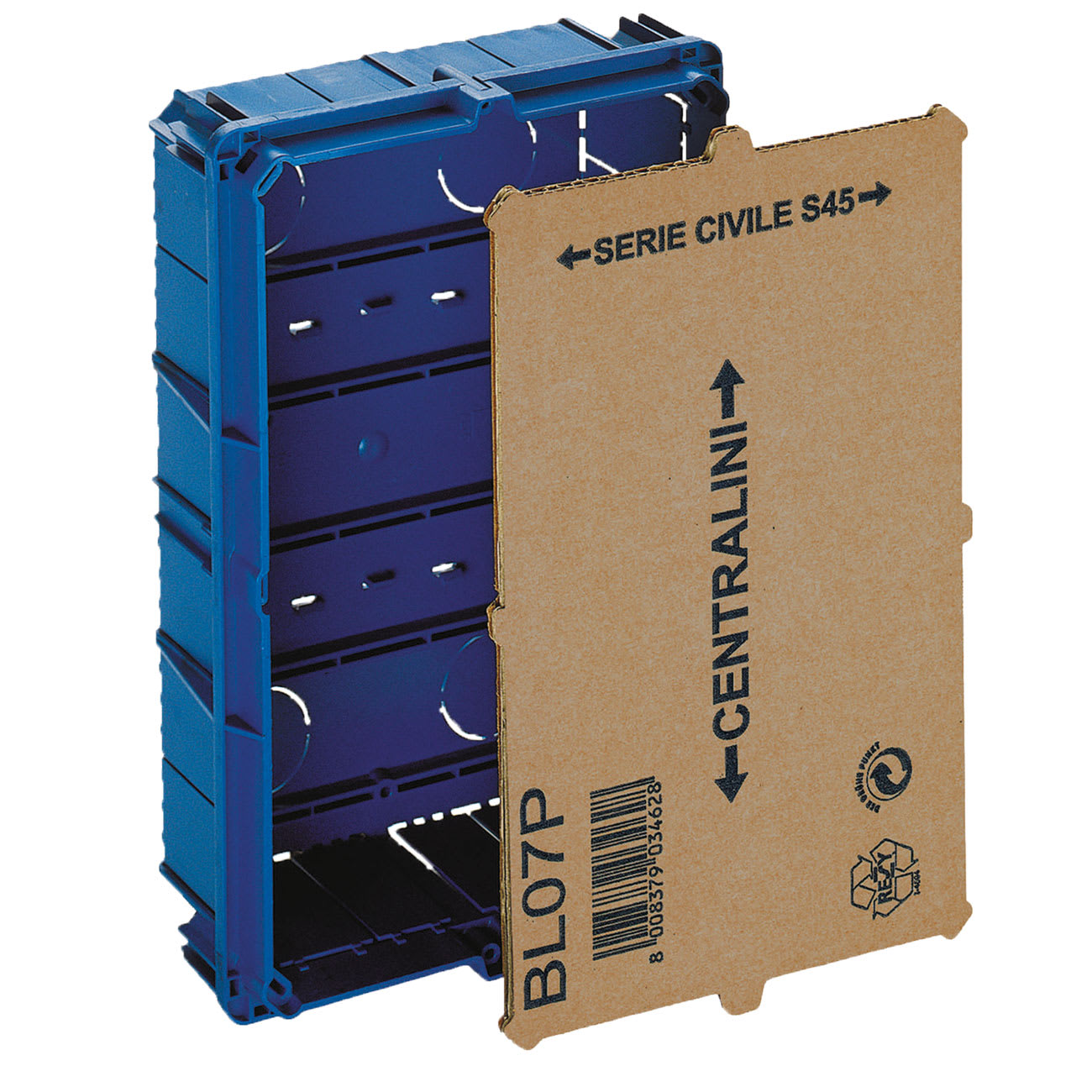 AVE - Scatola da incasso multifunzione con paramalta da utilizzare con: 45760/20. BL07C. BLST07. 53T12..